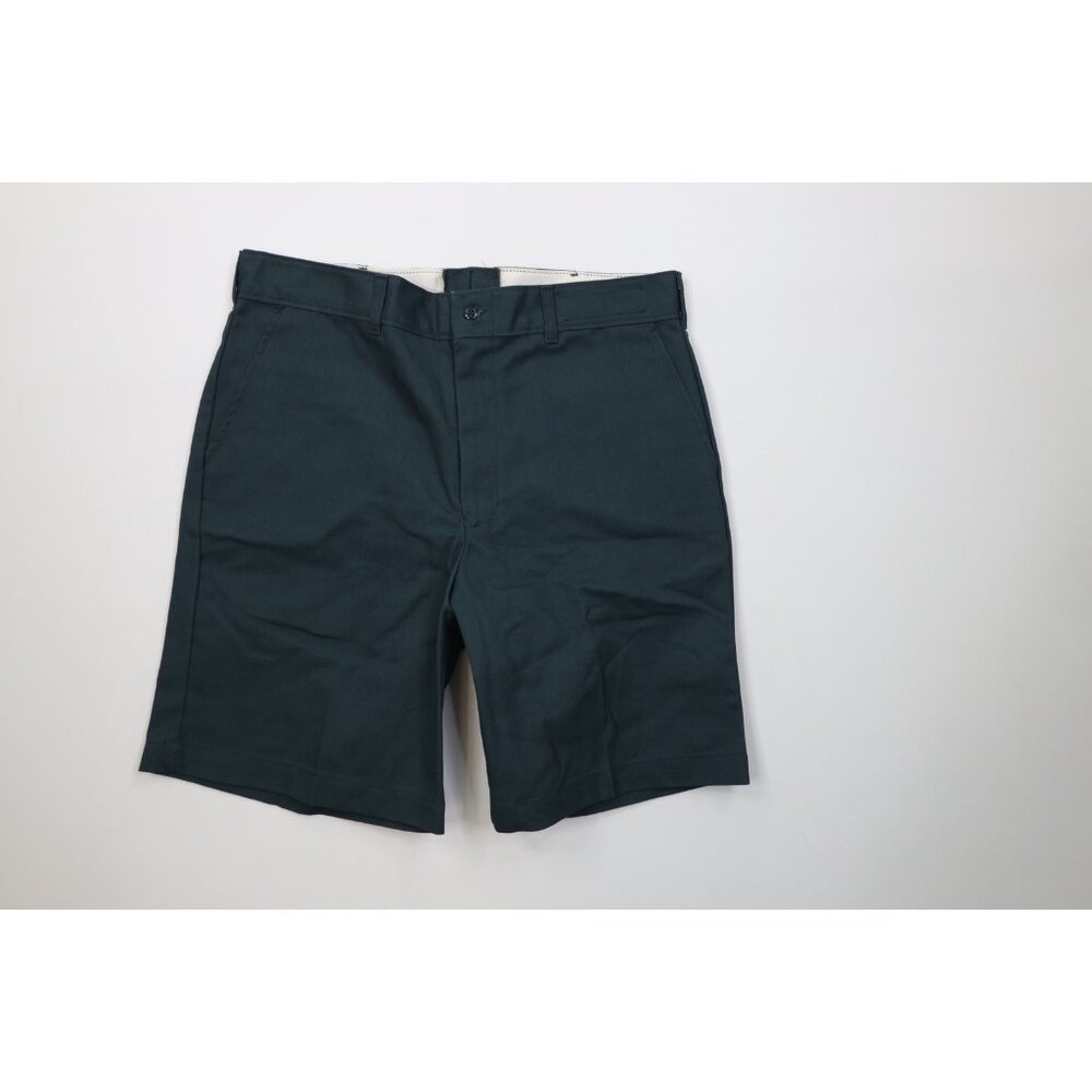 Vintage 90s Streetwear Mens Size 34 Faded Workwear Mechanic Chino Shorts Green